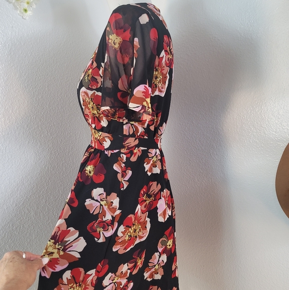 MADEWELL TULIP-SLEEVE IN FRENCH ROSE FAUX-WRAP MINI DRESS SIZE 2 - Picture 9 of 16